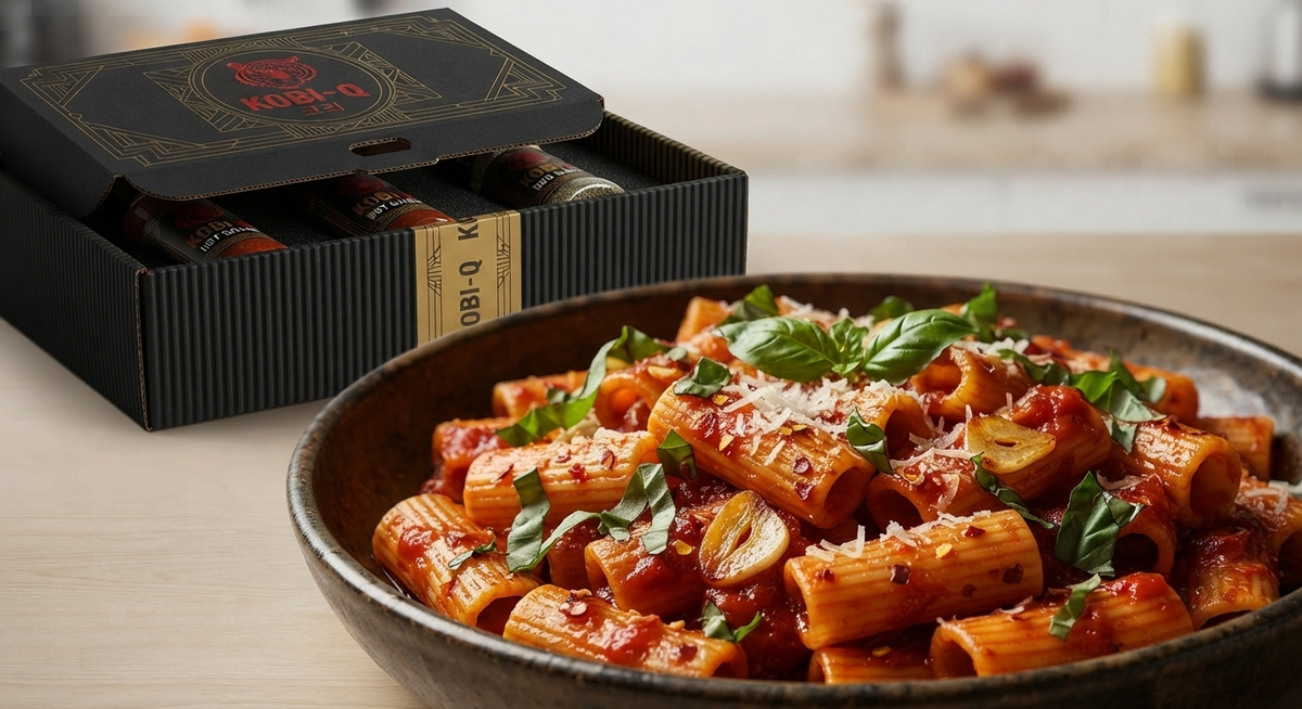 Spicy Kobi Q Arrabbiata Pasta